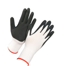 Quality Polyester Liner Coated Sandy Finish Latex Safety Glove